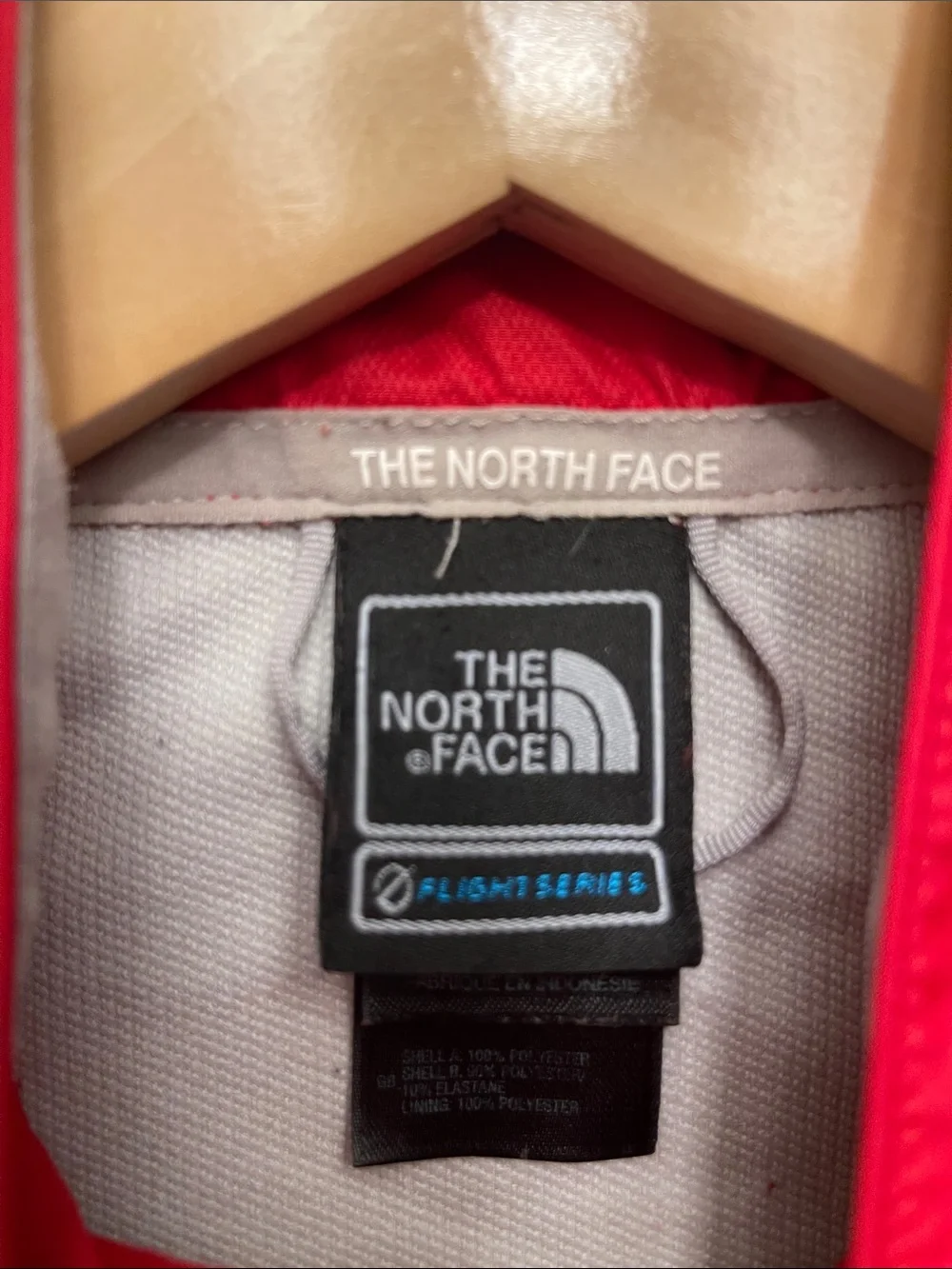 The North Face Red and White Windbreaker Jacket